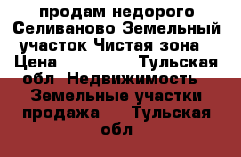 продам недорого Селиваново Земельный участок Чистая зона › Цена ­ 420 000 - Тульская обл. Недвижимость » Земельные участки продажа   . Тульская обл.